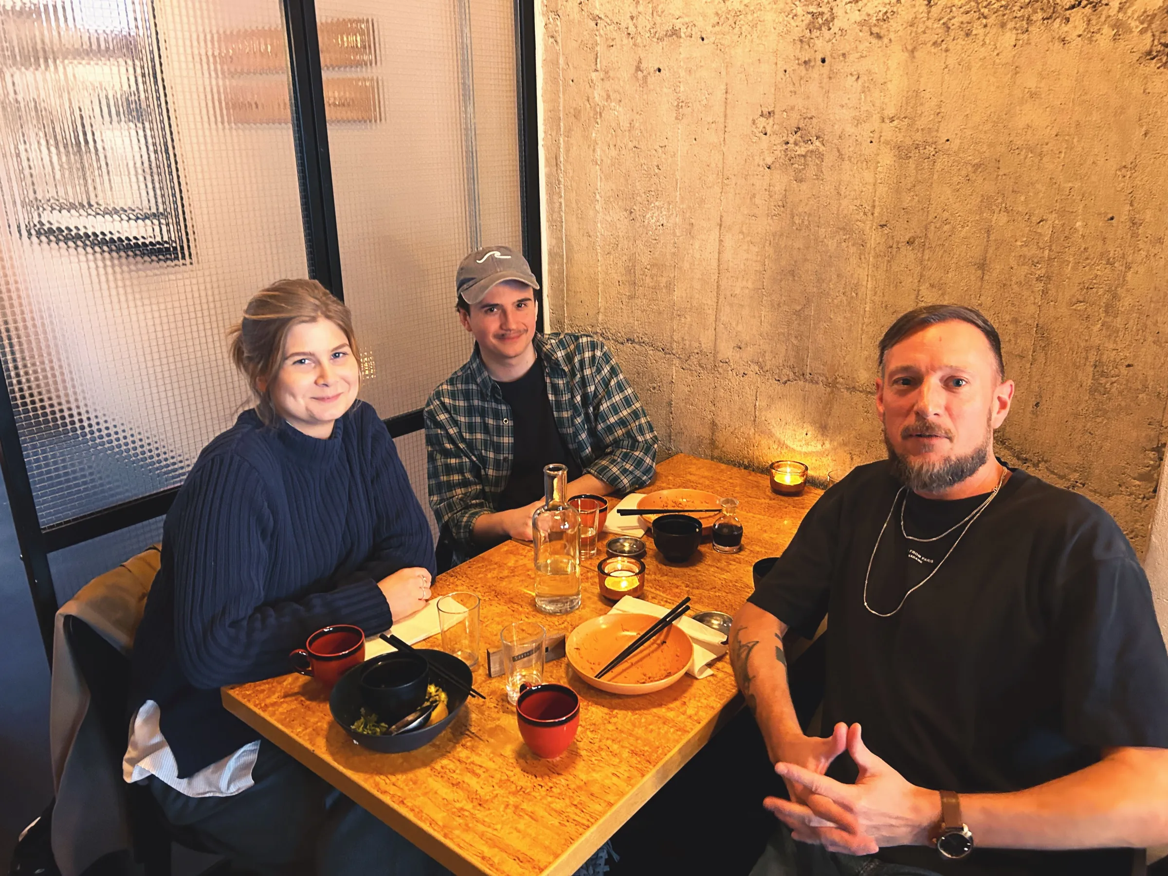 Creatives enjoying lunch together at a Creative Lunch Club gathering