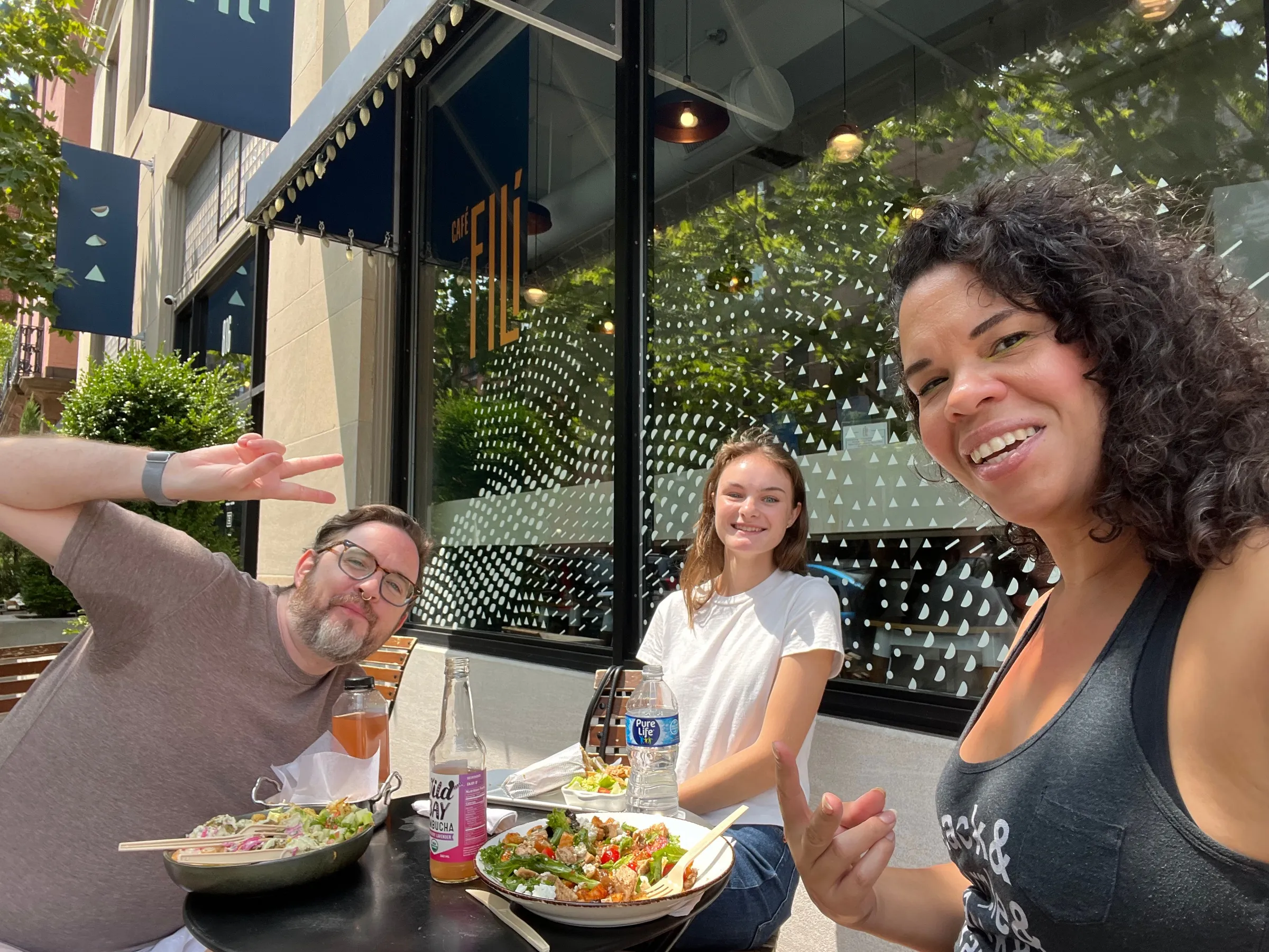 Creatives enjoying lunch together at a Creative Lunch Club gathering