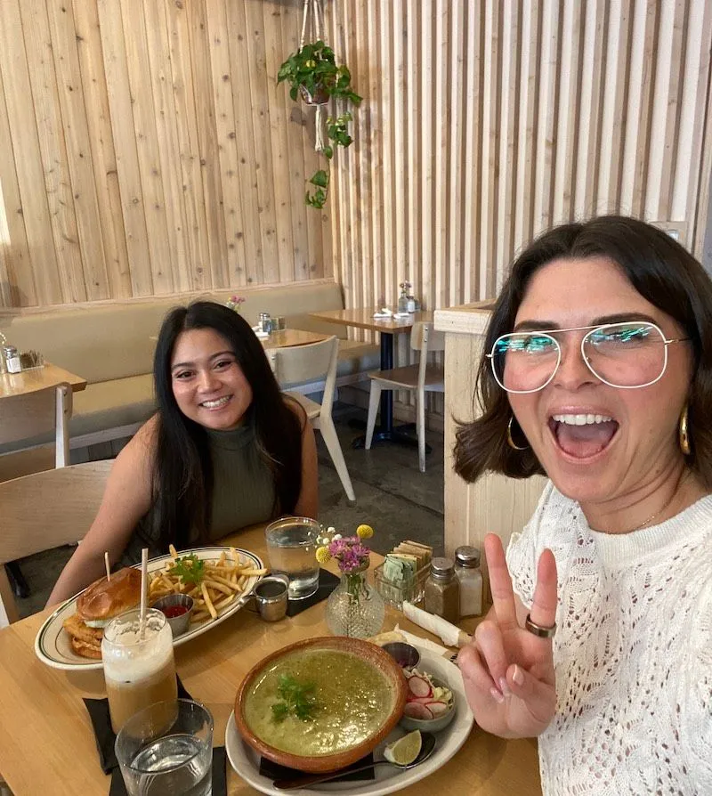 Creatives enjoying lunch together at a Creative Lunch Club gathering