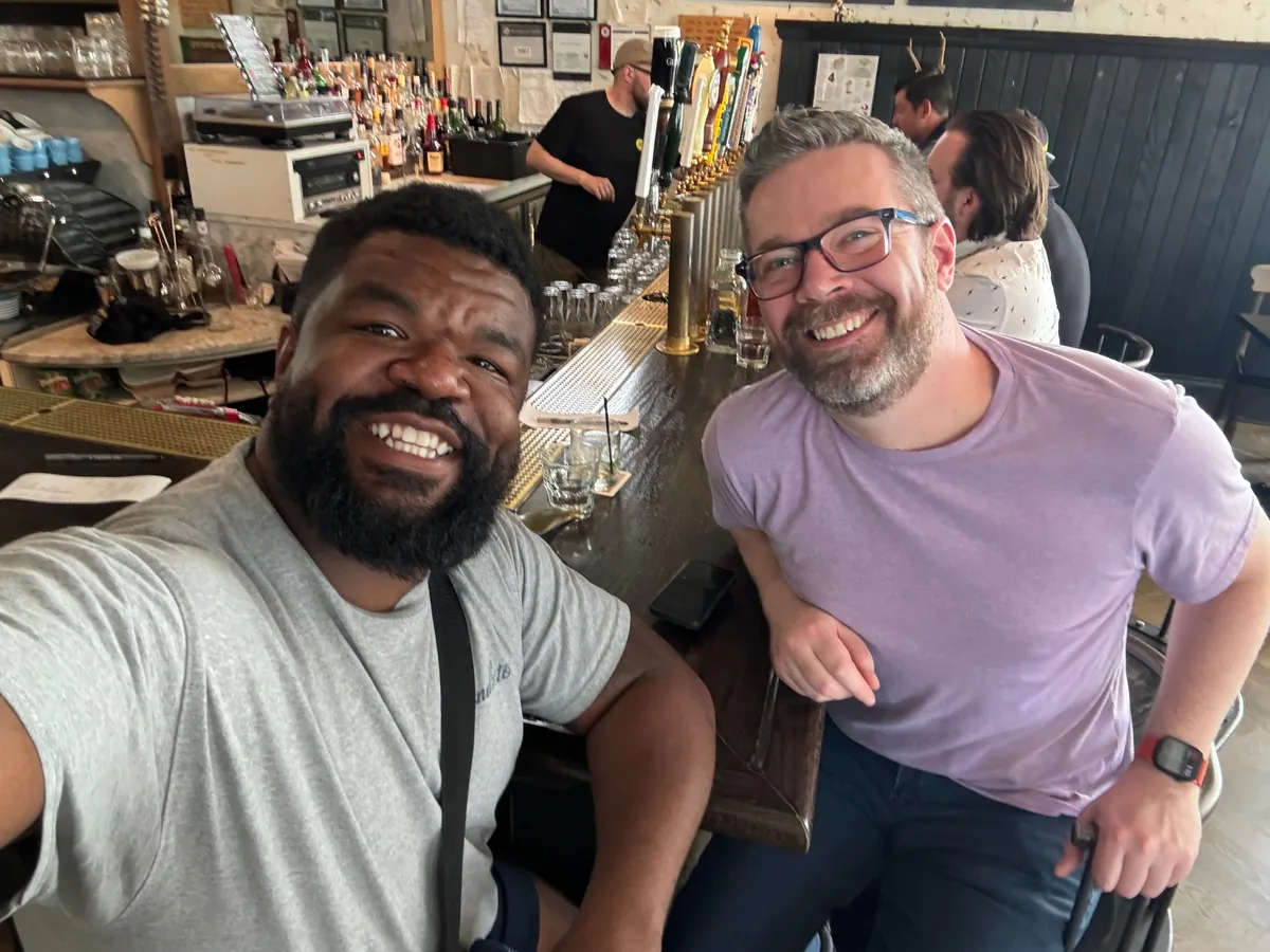 Creatives meeting and talking over lunch