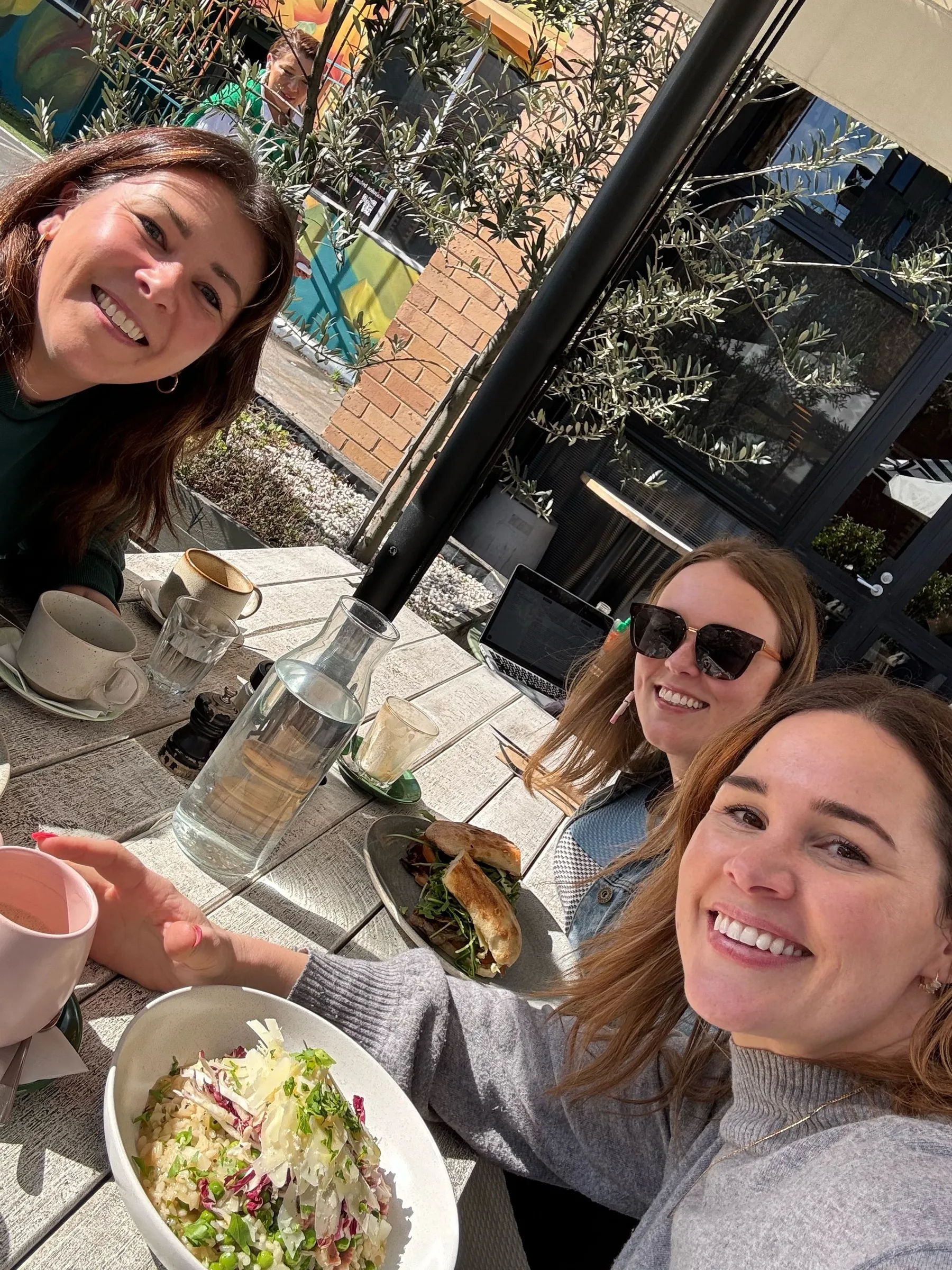 Creatives enjoying lunch together at a Creative Lunch Club gathering